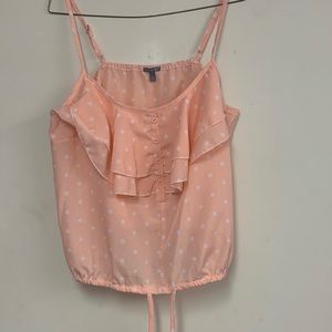 Light pink and white Polka dot crop top